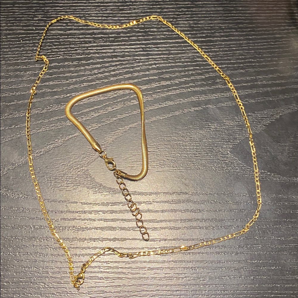 Elegant Gold Chain & Bracelet